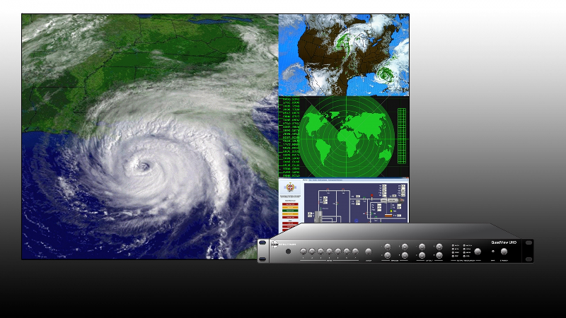 RGB Spectrum Multiviewer 4K/ 2K 4 HDMI/ 2 DP/ 1 VGA auf 1 HDMI 7x1 QuadView UHD
